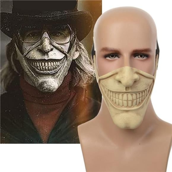 The Black Phone Mask Horror Movie The Grabber Cosplay Costume Mask - Picture 3 of 6